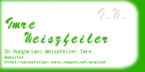 imre weiszfeiler business card